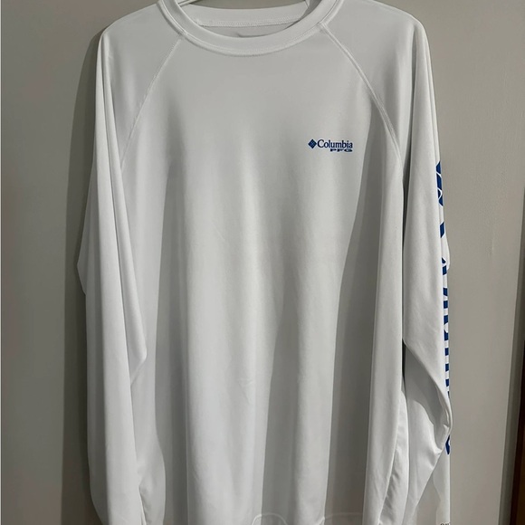 Columbia White Long Sleeve Performance Shirt - Picture 1 of 3